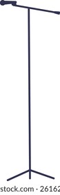 Stage microphone on stand vector illustration
