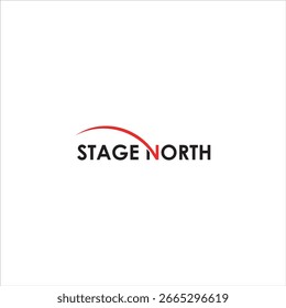 Stage-North-Logo in Rot und Schwarz auf weißem Hintergrund