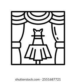 Stage Outline Icon, Vector illustration
