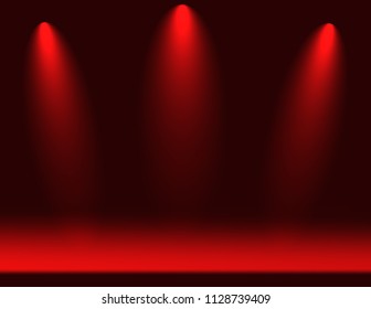 Stage for performance with light