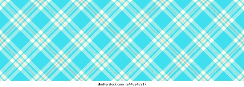 Stage plaid texture check, dining textile seamless tartan. Strip pattern background fabric vector in light and cyan color.