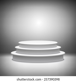 stage podium award ceremony vector illustration 3d show pedestal best