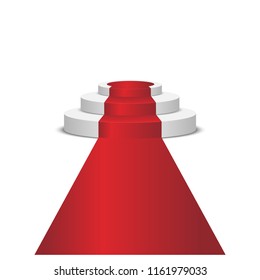 Stage podium isolated on white Background, Vector illustration EPS10.