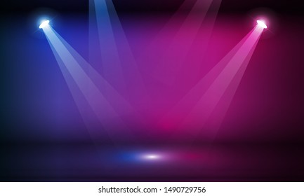 Stage podium with lighting, Stage Podium Scene with for Award Ceremony on Light Colorful Background vector design.