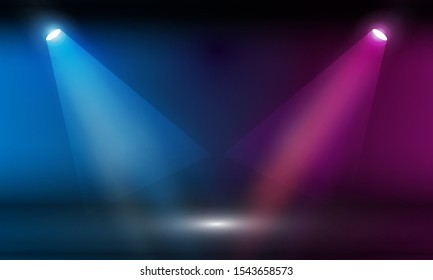 Stage podium with lighting, Stage Podium Scene with for Award Ceremony on Light Colorful Background vector design.