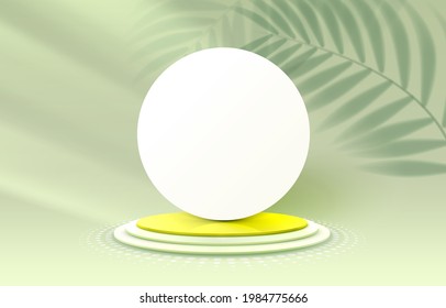 Stage podium with lighting, Stage Podium Scene with for Award, Decor element background. Vector illustration