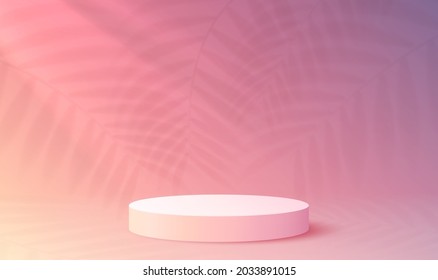 Stage podium with lighting, Stage Podium Scene with for Award, Decor element background. Vector illustration