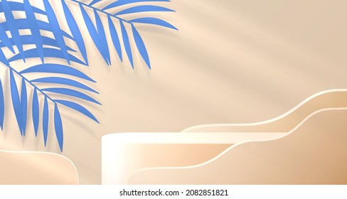 Stage podium with lighting, Stage Podium Scene with for Award, Decor element background. Vector illustration