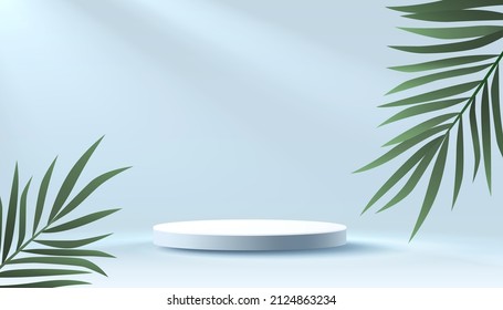 Stage podium with lighting, Stage Podium Scene with for Award, Decor element background. Vector illustration