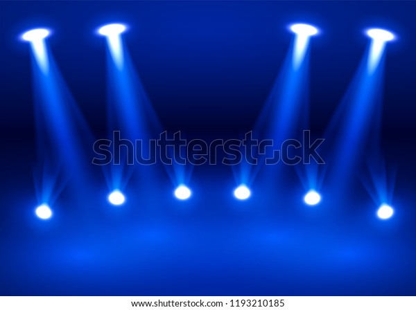 Stage Podium Lighting Stage Podium Scene Stock Vector (Royalty Free ...