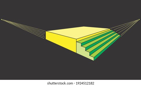 stage podium vector with two points perspective