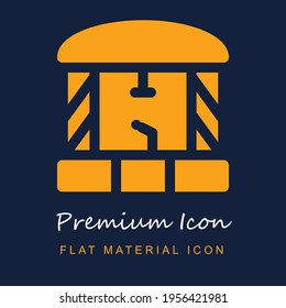 Stage premium material ui ux isolated vector icon in navy blue and orange colors