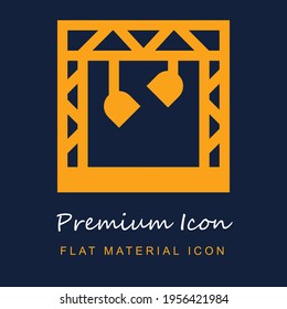 Material premium de etapa ui ux icono vector aislado en colores azul marino y naranja
