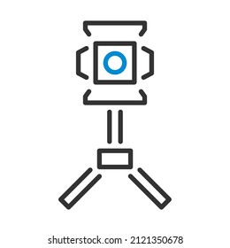 Stage Projector Icon. Editable Bold Outline With Color Fill Design. Vector Illustration.