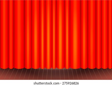 stage red curtain