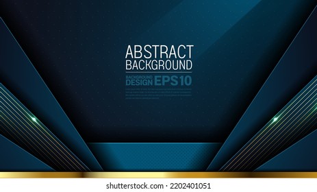 stage scene, luxury abstract background dark blue color, straight lines overlap layer shadow gradients space composition, 3840 x 2160 monitor size for banner