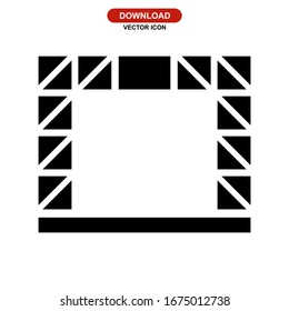 Stage Screen Icon Or Logo Isolated Sign Symbol Vector Illustration - High Quality Black Style Vector Icons
