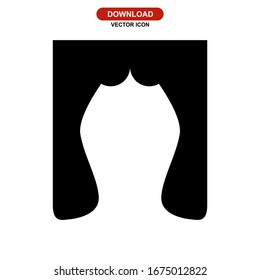 Icono de pantalla de escenario o logotipo símbolo de signo aislado ilustración vectorial - iconos vectoriales de estilo negro de alta calidad
