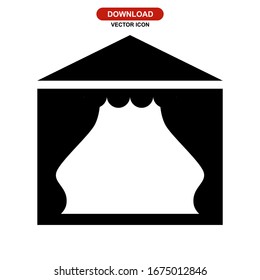stage screen icon or logo isolated sign symbol vector illustration - high quality black style vector icons
