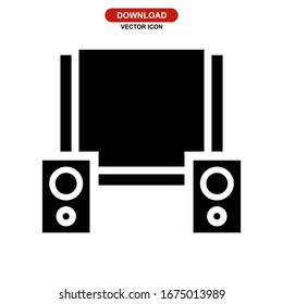 stage screen icon or logo isolated sign symbol vector illustration - high quality black style vector icons
