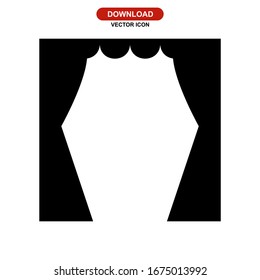 stage screen icon or logo isolated sign symbol vector illustration - high quality black style vector icons
