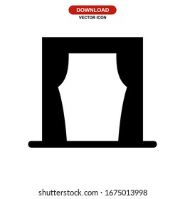 stage screen icon or logo isolated sign symbol vector illustration - high quality black style vector icons
