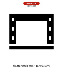 stage screen icon or logo isolated sign symbol vector illustration - high quality black style vector icons
