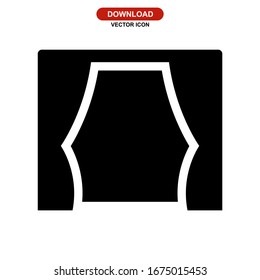 stage screen icon or logo isolated sign symbol vector illustration - high quality black style vector icons
