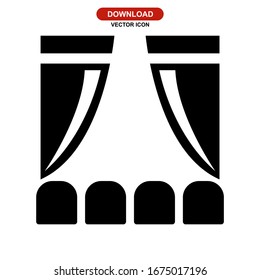 stage screen icon or logo isolated sign symbol vector illustration - high quality black style vector icons

