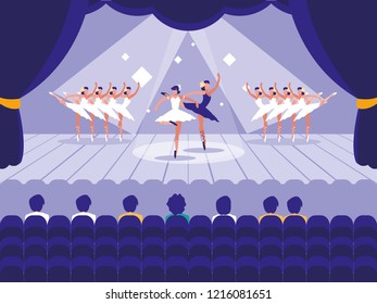 stage with show ballet scene