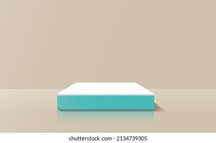 Stage showcase 3d abstract background room box rectangular shape 