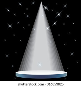 Stage with Spot Light Effects Background vector illustration