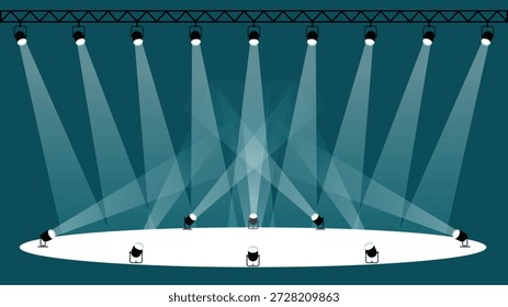 Plano de Fundo de Destaque do Palco com Iluminação de Teatro para Eventos