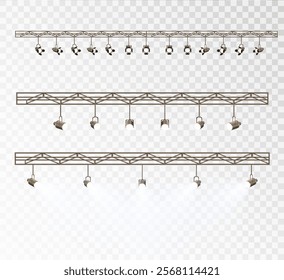 Stage spotlight, bright light source, concert lighting. Spotlight for concert lighting.