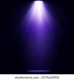 Stage spotlight, bright light source, concert lighting. Spotlight for concert lighting.