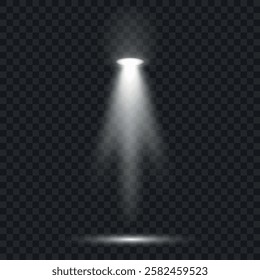 Stage spotlight, bright light source, concert lighting. Spotlight for concert lighting