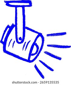 Bühne Spotlight Symbol Kreide Kreide Zeichnung Doodle Vektor