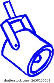 Icono de proyector de escenario Crayon Tiza Dibujo Doodle Vector