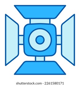 Stage spotlight - icon, illustration on white background, similar style