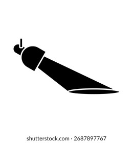 Bühne Scheinwerfer-Symbol, einfacher flacher Stil, Vektorgrafik, Symbol, Piktogramm-Design-Logo-Vorlage, für ui oder ux einzeln auf Weiß für mobile App, bearbeitbar