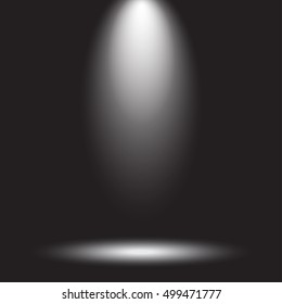 Stage spotlight on a dark background. Vector illustration