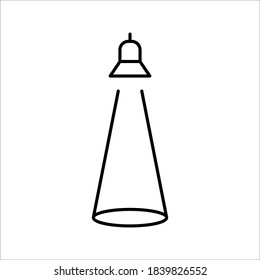 Stage spotlight outline icon vector