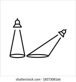 Stage spotlights outline icon vector