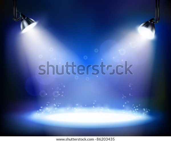 Stage Spotlights Vector Illustration Stock Vector (Royalty Free ...