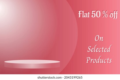 stage vector graphic for product advertisement and offer banner.