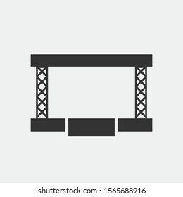 stage vector icon performance musical festival icon