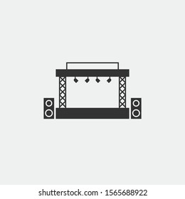 stage vector icon performance musical festival icon