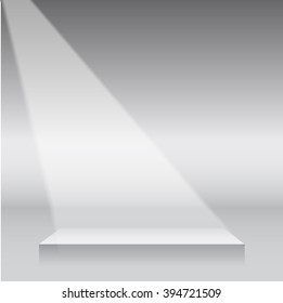 Stage in White Room Vector Background