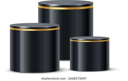 Etappensieger Podium realistisch Vektor 3d Illustration
