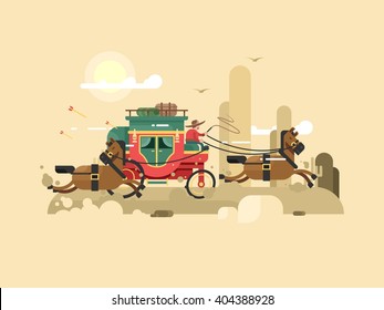 Stagecoach design flat